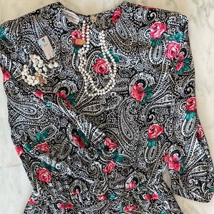 SoldVintage Maggie Boutique Dress, Pearl Necklace, Pearl Bracelet, Delmano Purse